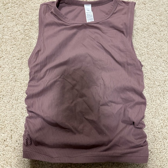 Sleeveless Ribbed Top in Mauve - Picture 1 of 4